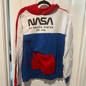 Chemistry Red and White Sweaters with Modern NASA Design